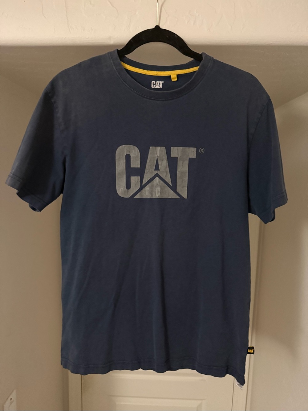 CAT Navy Logo T-Shirt (Caterpillar) - Size S-M